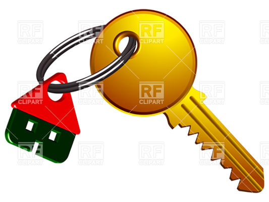 Key With House Key Ring Download Royalty Free Vector Clipart  Eps