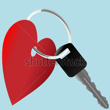 Of Heart Symbol And Auto Key On A Shiny Key Stock Vector   Clipart Me