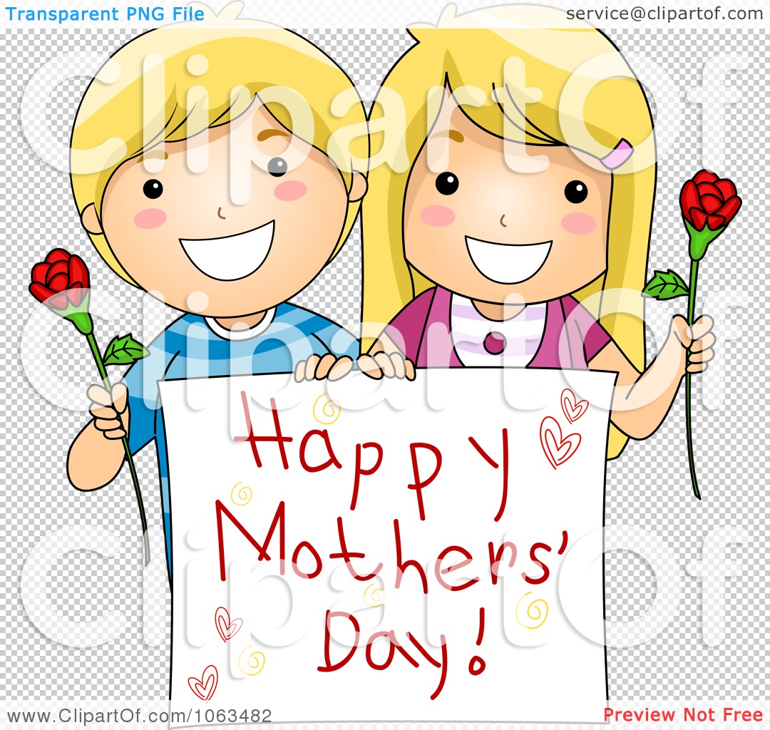 Royalty Free Rf Clipart Illustration Of A Happy Mothers Day Text Over