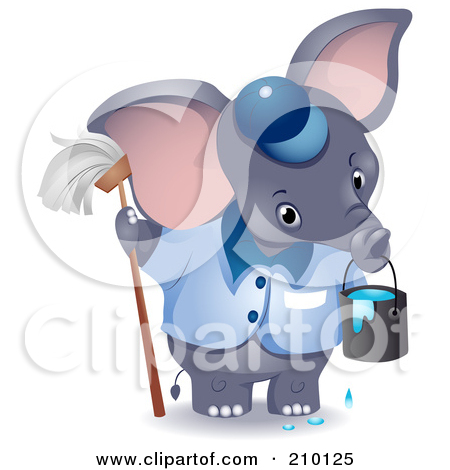 Royalty Free  Rf  Clipart Illustration Of A Pretty Lady Cleaning A