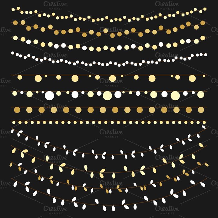 String Lights Clipart And Vectors
