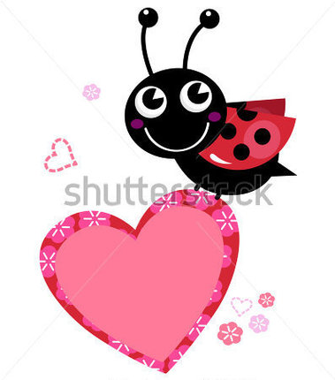 Wildlife   Cute Flying Ladybug Holding Heart Isolated On White