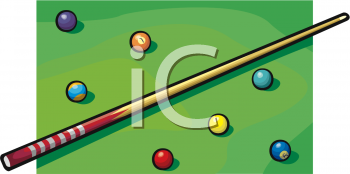 0511 1003 0121 3827 Pool Table And Cue Stick  Clipart Image Jpg