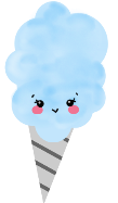 Blue Cotton Candy Uploaded By Kawaiikawaii In Category Clipart