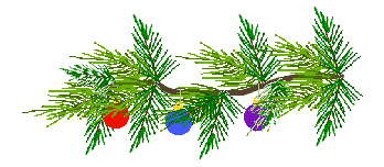 Christmas Clip Art Of Pine Tree Branches With Hanging Christmas