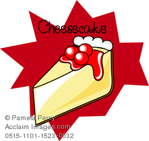 Clip Art Illustration Of A Cherry Cheesecake Icon   Acclaim Stock