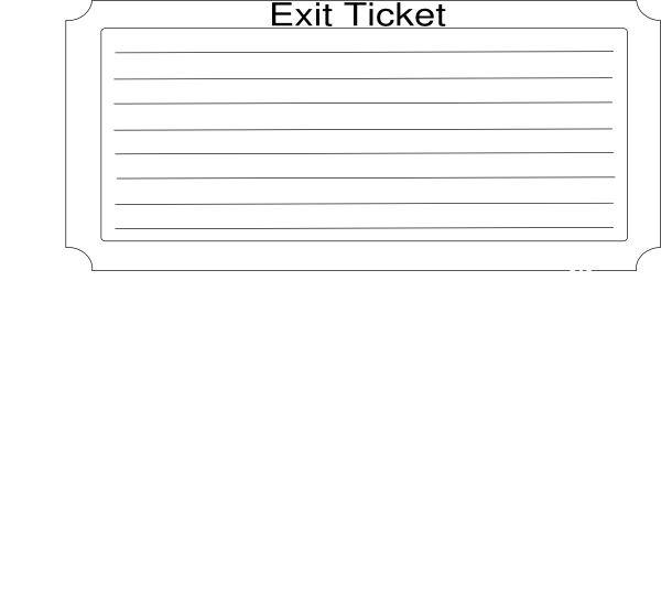 Larger Exit Ticket Clip Art At Clker Com   Vector Clip Art Online    