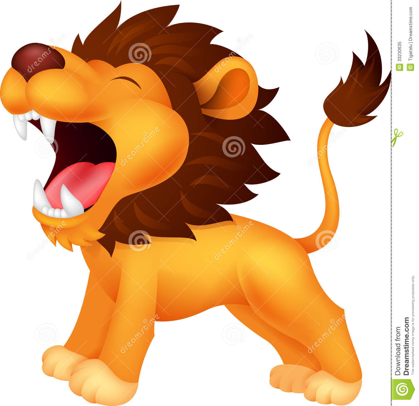 Lion Cartoon Roaring Royalty Free Stock Photo   Image  33230635