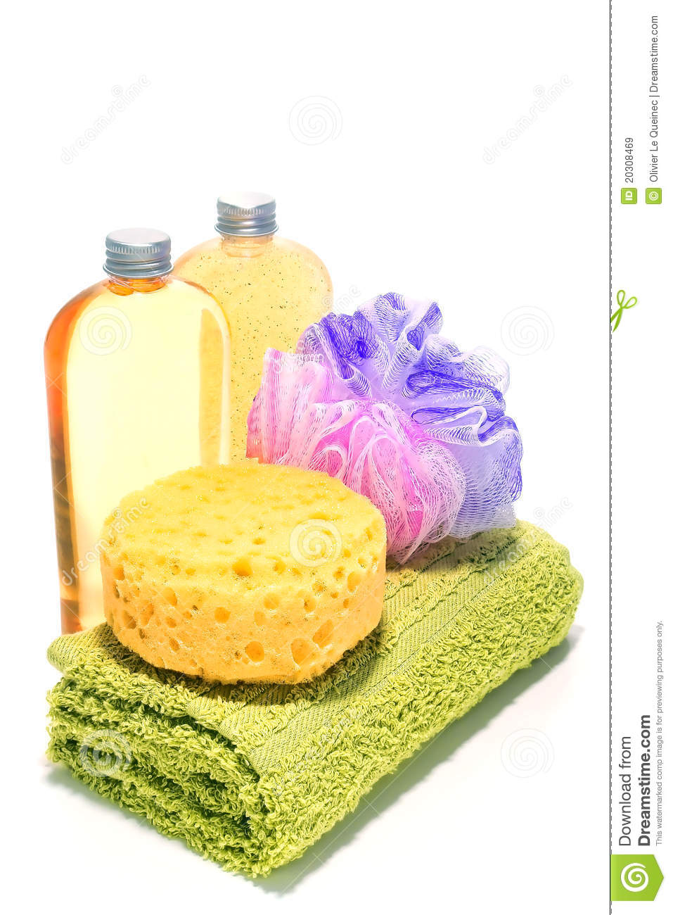 Of Bottles Of Hygiene Shampoo And Liquid Body Wash Soap Over White