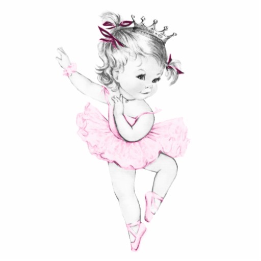     Pink Ballerina Princess Baby Girl Shower Standing Photo Sculpture