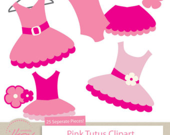 Premium Pink Tutu Clip Art Pink Dress Clip Art For Digital Scrapbooks