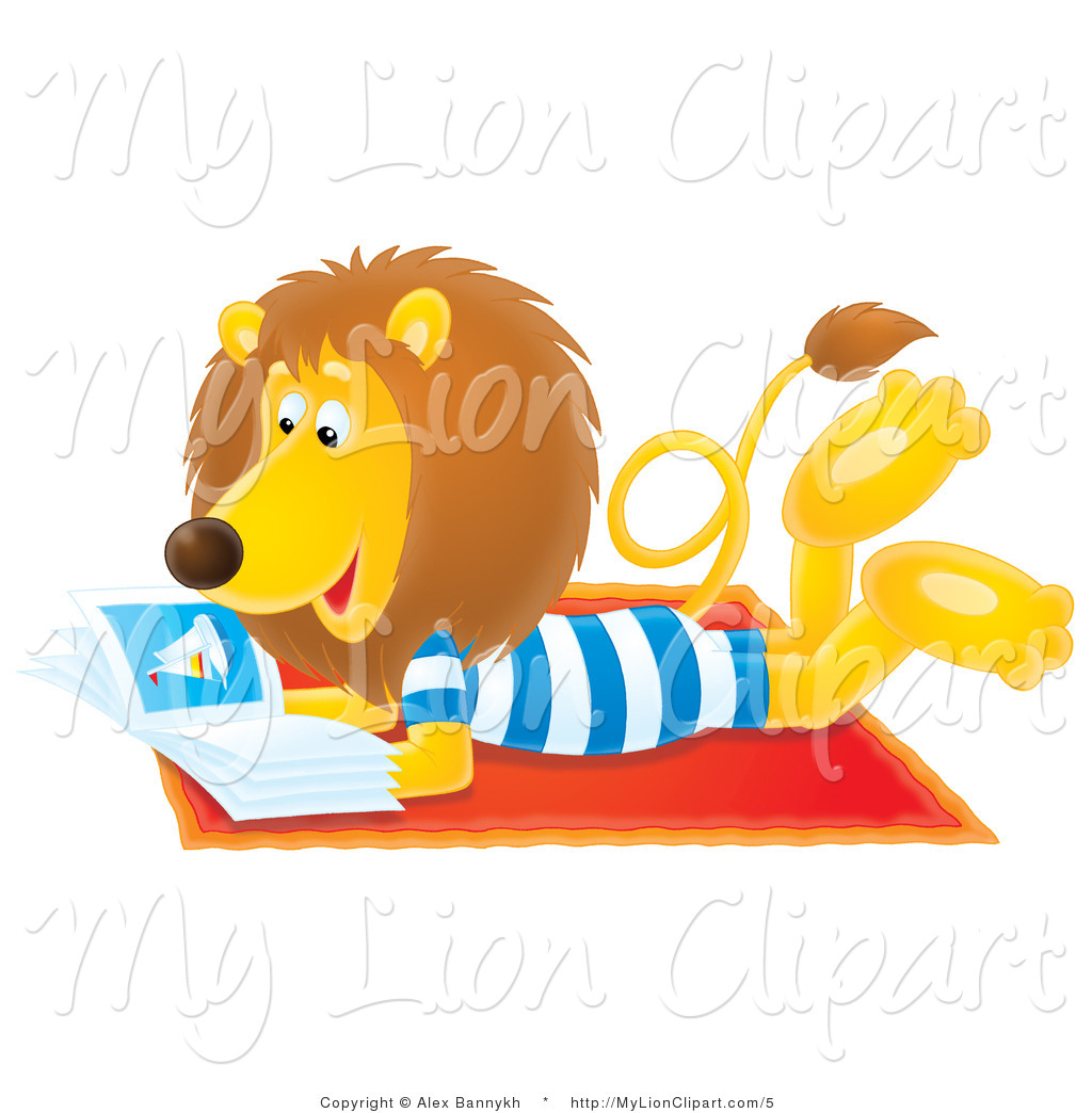 Reading At The Beach Clipart Lion Clipart Of An Airbrushed