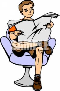 Reading Newspaper Clip Art Click Here To Get This Clipart