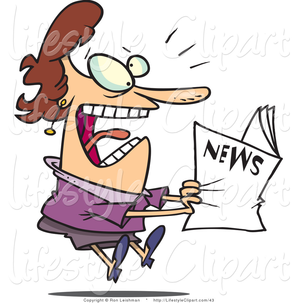 Reading Newspaper Clip Art Lifestyle Clipart Of A