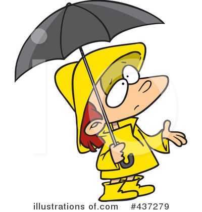 Royalty Free  Rf  Clipart Illustration Of A Woman In A Puddle On A