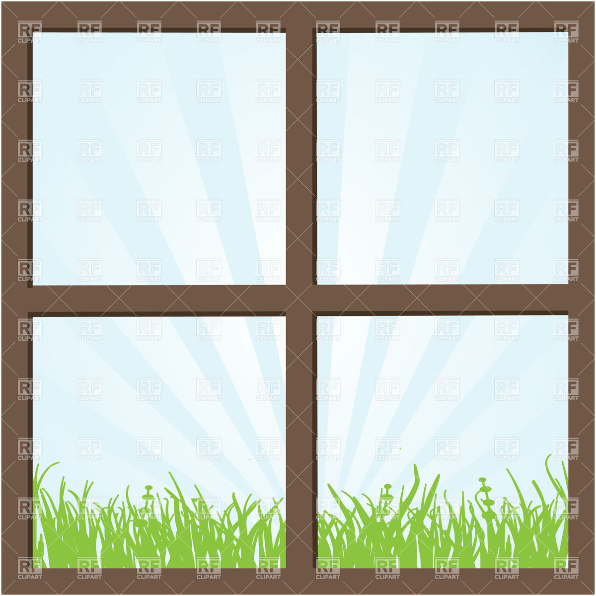 Seen Through The Window Download Royalty Free Vector Clipart  Eps