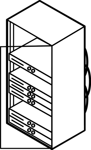 Server Rack Diagram Icon   Vector Clip Art