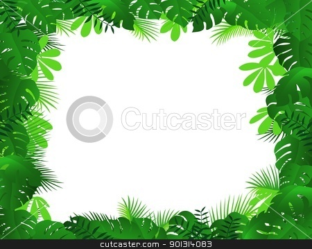 Tropical Leaf Background Stock Vector Clipart Vector Illustration Of