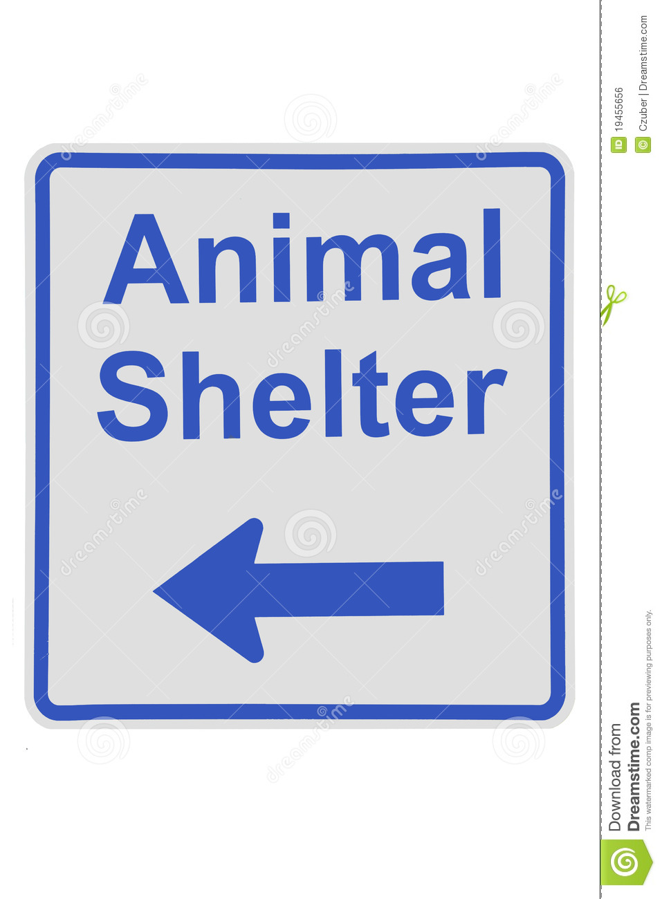 Animal Shelter Sign Royalty Free Stock Image   Image  19455656