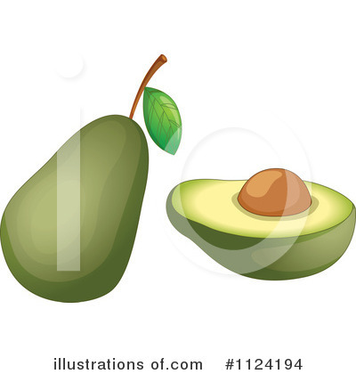 Avocado Clipart  1124194   Illustration By Colematt