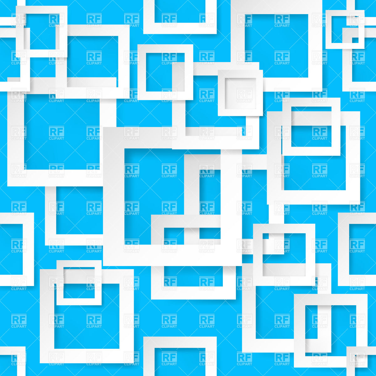 Blue Background With Overlapping Paper Square Frames Download Royalty