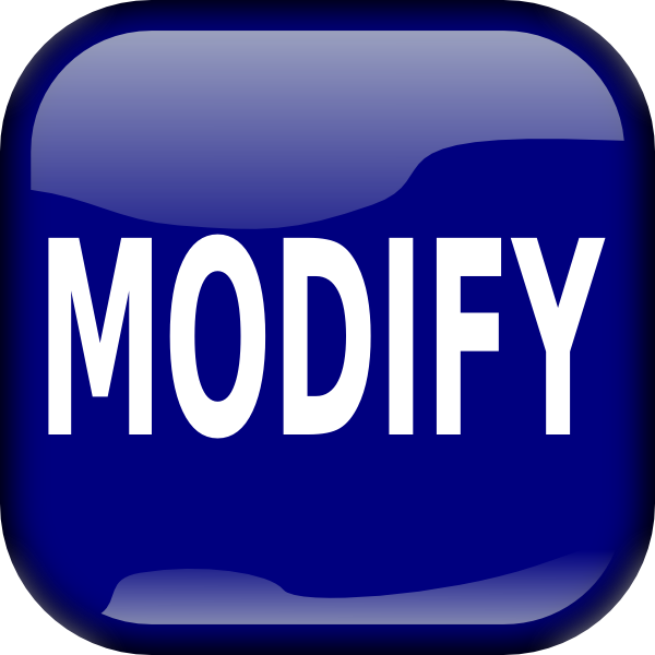 Blue Modify Square Button Clip Art Vector