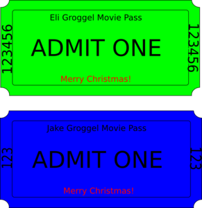 Blue Movie Ticket Clipart Movie Ticket Clip Art   Vector