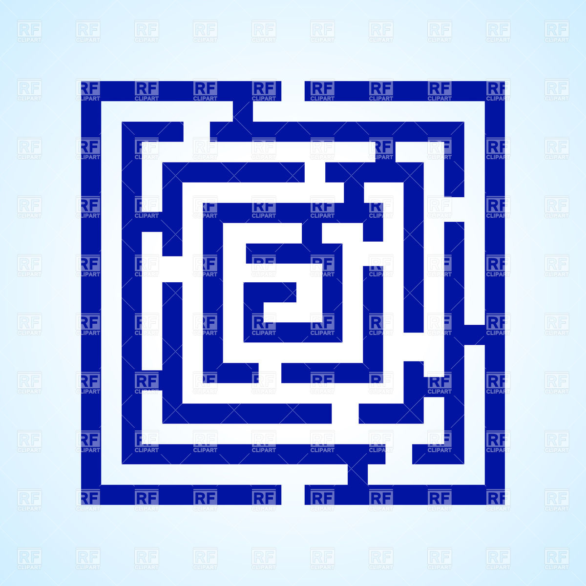 Blue Square Labyrinth Download Royalty Free Vector Clipart  Eps