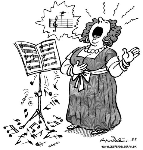 Cartoon  The Opera Singer  Medium  By Deleuran Tagged Operanotes