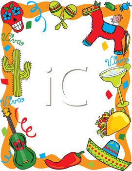 Clipart Image Mexicans Parties Grad Parties Theme Border May 5