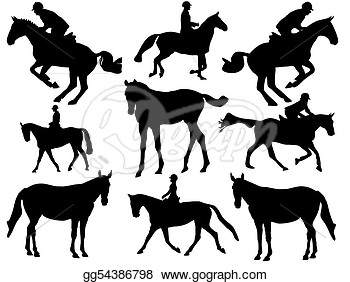Clipart   Show Jumper Silhouette Horse Silhouette Vector  Stock