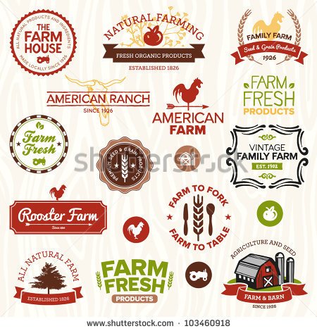     Download   Set Of Vintage And Modern Farm Logo Labels And Designs