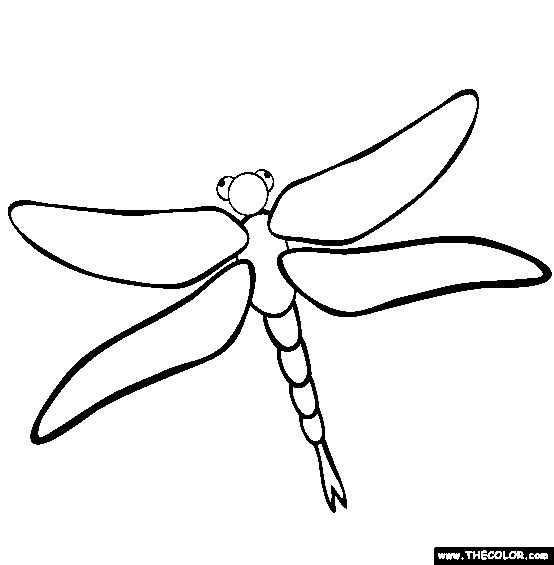 Dragonfly Coloring Page   Free Dragonfly Online Coloring