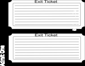 Exit Ticket Clip Artexit Ticket Clipart Ticket Template