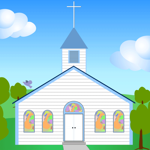Free Christian Clip Art  Local Church Country Church Cropped Image