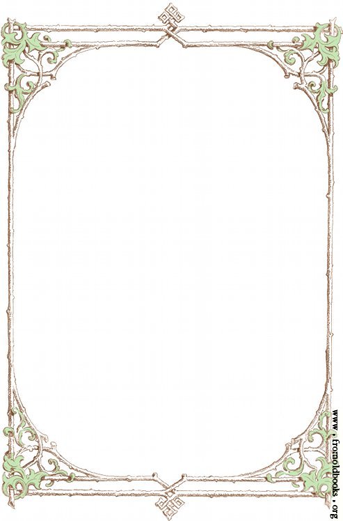 Free Clip Art  Victorian Border Of Brown Twigs And Green Leaves    