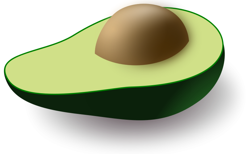 Free Sliced Avocado Clip Art