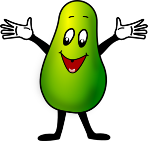 Happy Avocado Character Clip Art At Clker Com   Vector Clip Art Online    