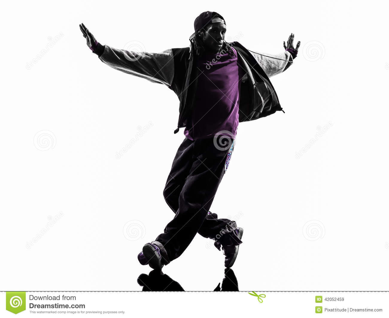 Hip Hop Dancer Black And White Hip Hop Acrobatic Break Dancer