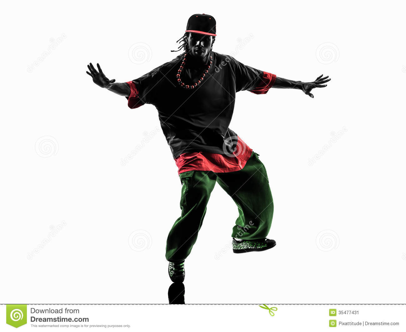 Hip Hop Dancer Black And White Hip Hop Acrobatic Break Dancer