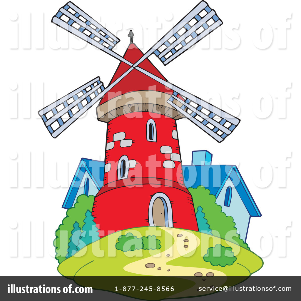 Modern Agriculture Clipart  Rf  Windmill Clipart