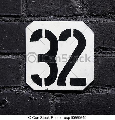 Number 32 Clipart Stock Photo   Number 32