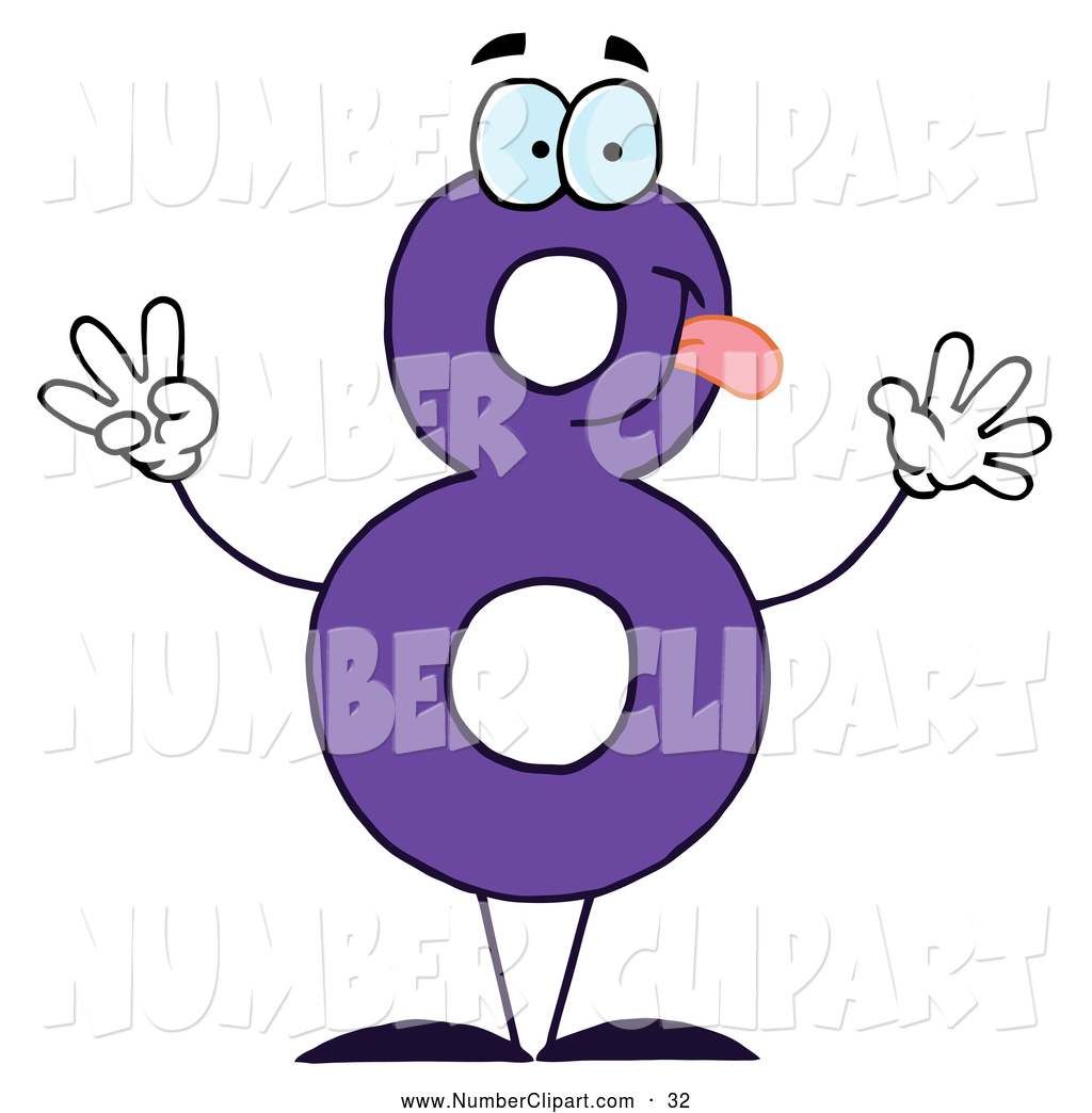 Number 8 Clipart Purple Number 8 Eight Guy