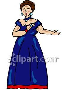 Opera Singer   Royalty Free Clipart Picture