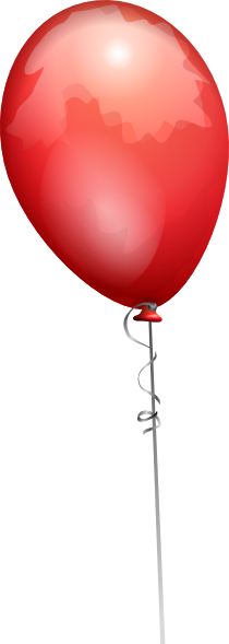 Red Balloon Long String Clip Art At Clker Com   Vector Clip Art Online