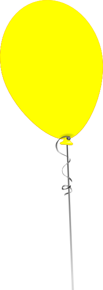 Yellow Long String Balloon Clip Art At Clker Com   Vector Clip Art