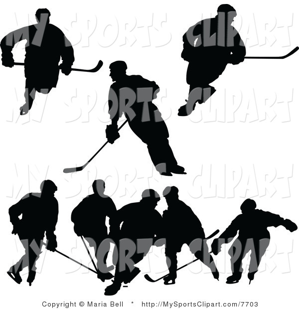 Athletic Sport Silhouettes Vector Clipart   Free Clip Art Images