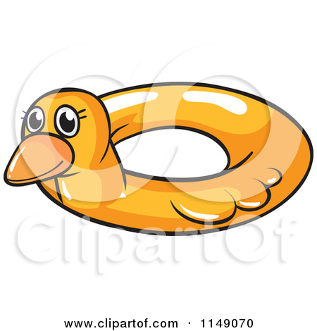 Cartoon Of A Duck Inner Tube   Royalty Free Vector Clipart By Colematt