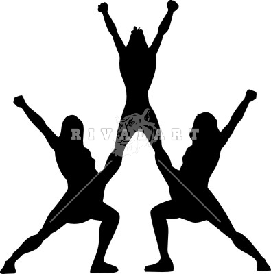 Cheerleader Stunt Silhouette   Clipart Panda   Free Clipart Images