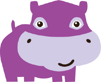 Clip Art Of A Purple Hippo 